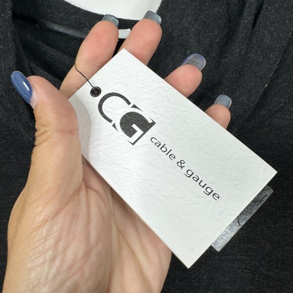 2/$24 NWT Cable & Gauge Cowl Neck Sweater Black Medium #A0514 TRB3 - Picture 8 of 10